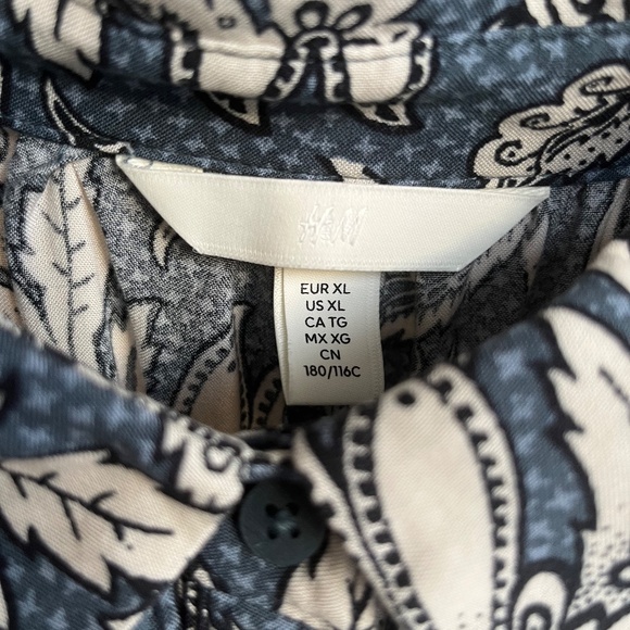 Button up drop waist dress, paisley like print - Picture 8 of 10